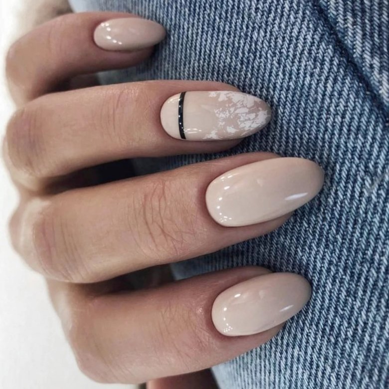 Нігті нюд мигдаль зима 2020