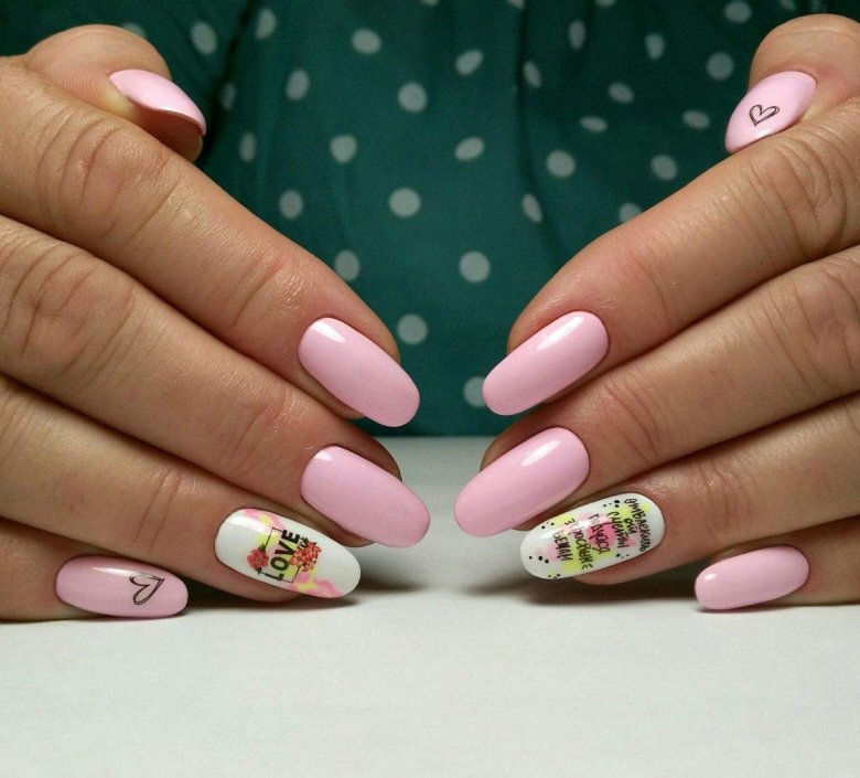 Ногти летние овал