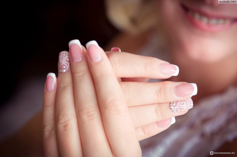 Свадебный дизайн ногтей