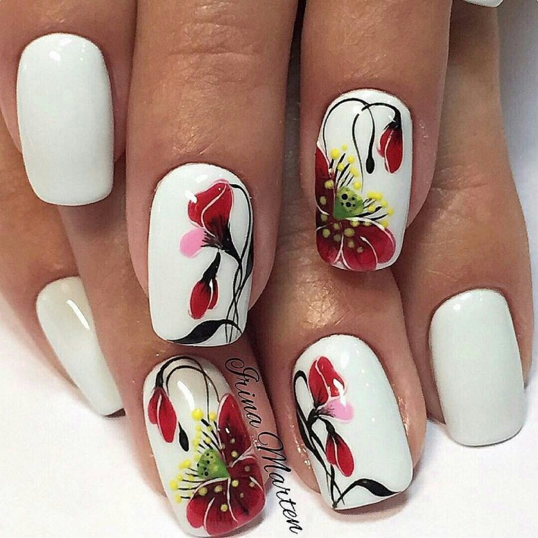 Маникюр Зебра