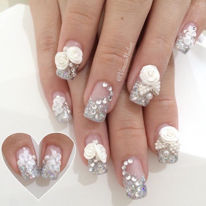 Маникюр на свадьбу маме