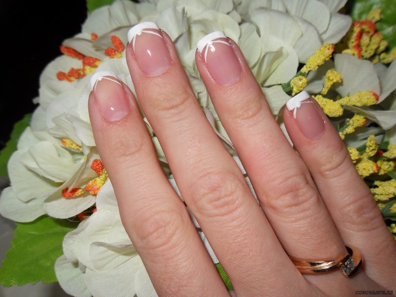 Маникюр на короткие круглые ногти