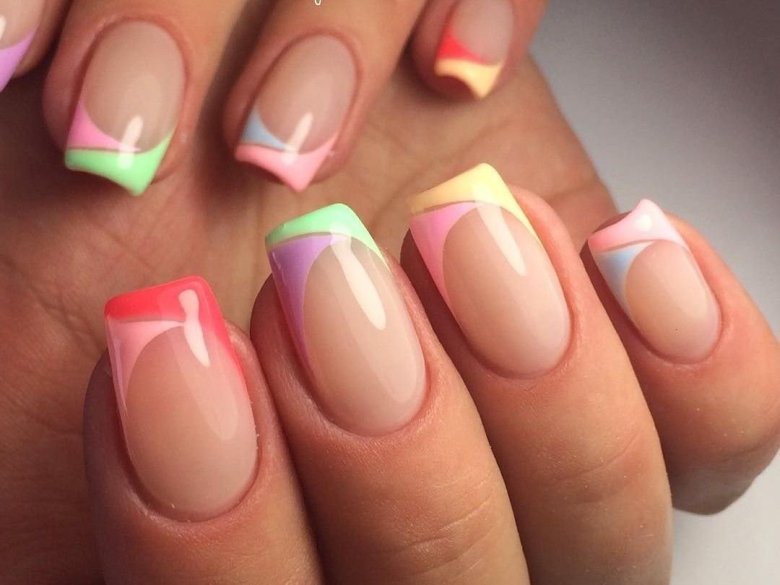 Разноцветный френч