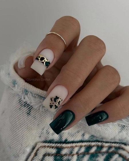 Зелений дизайн нігтів